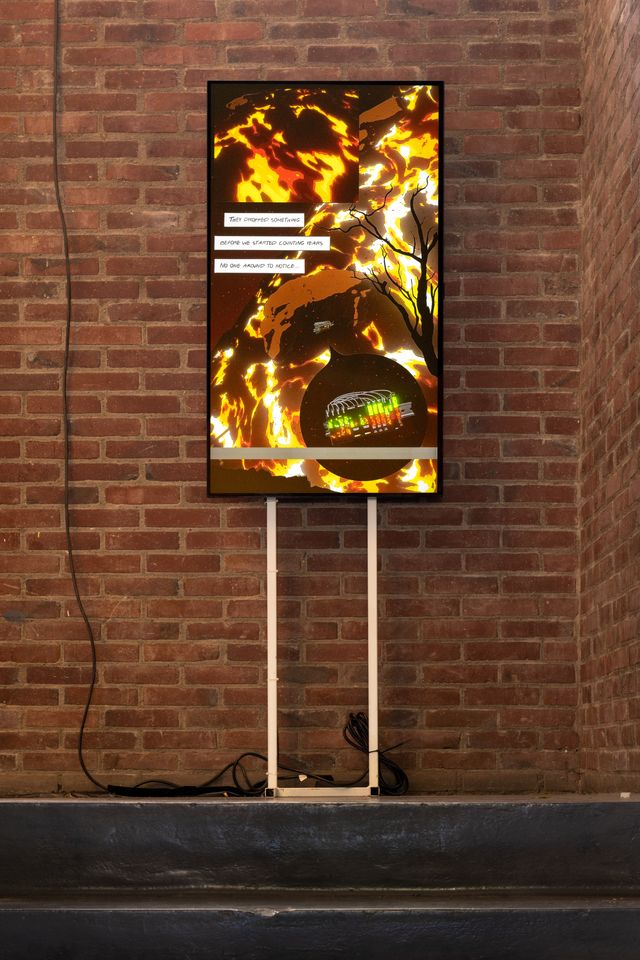 picture of an animation playing on a tv screen