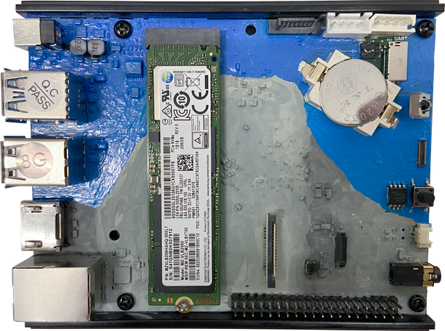 close up of painted computer