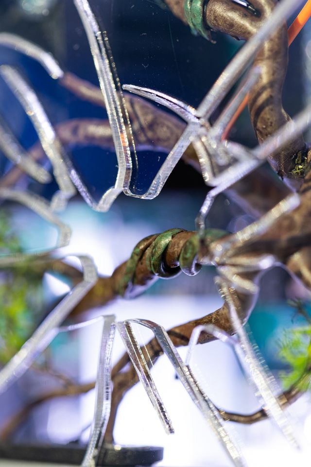 Close up of server-sculpture