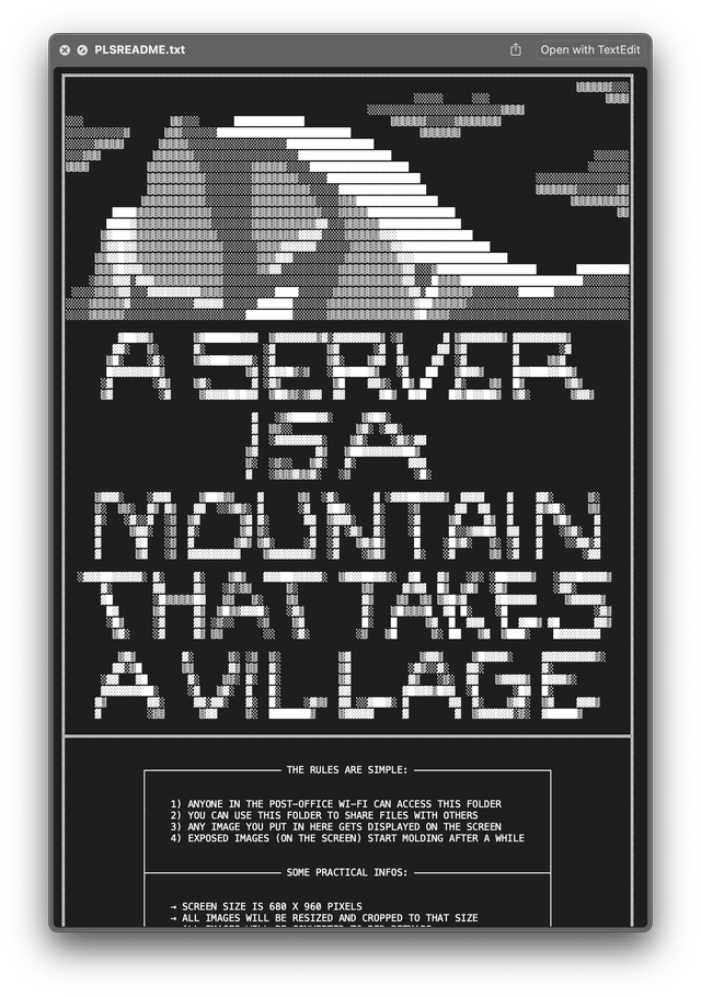 Installation shot of art work