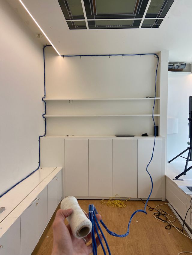 photo of lacing cables