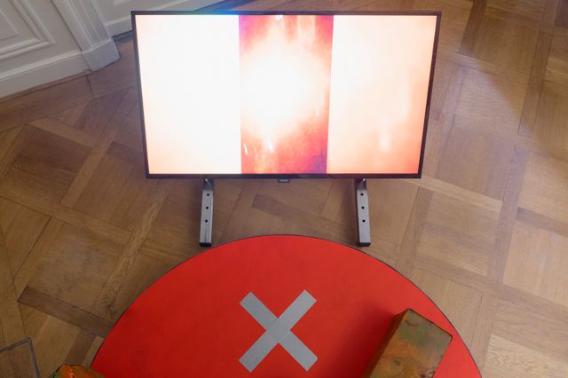 Installation shot of art work in gallery