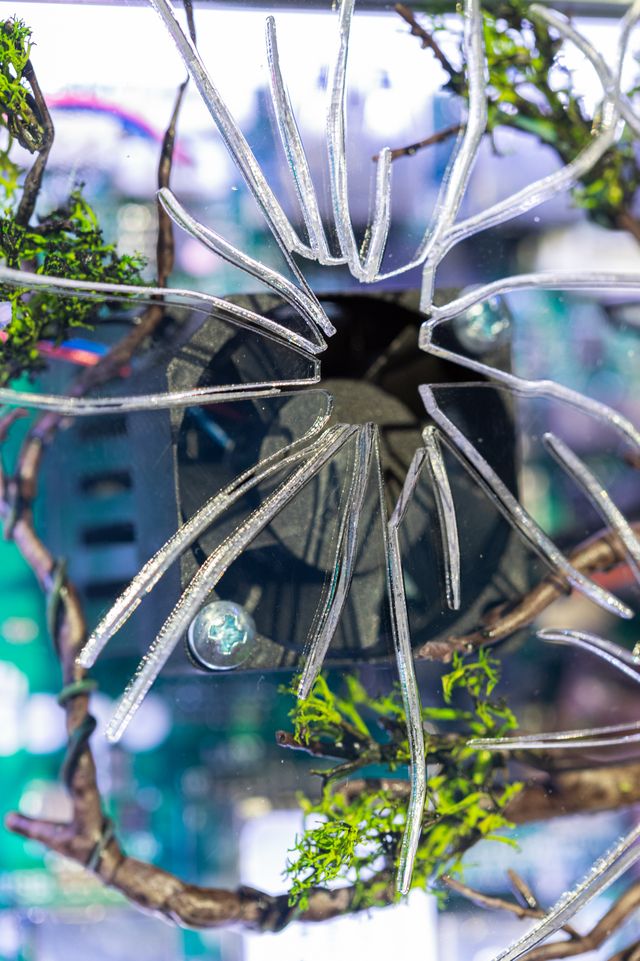 Close up of server-sculpture