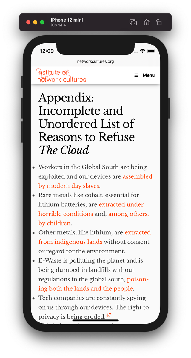 screenshot of a website