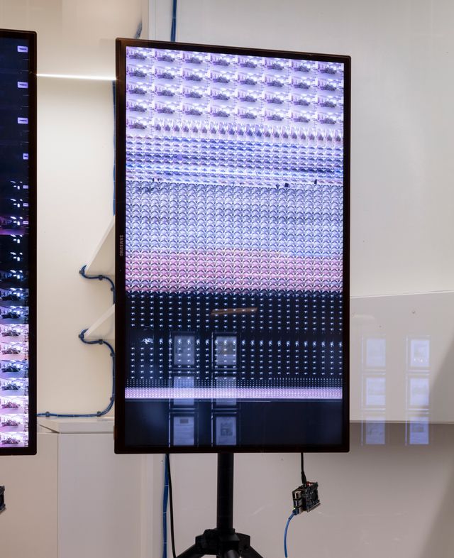 Close up of one of the screens