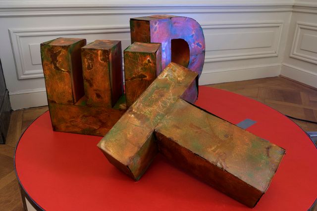 Installation shot of art work in gallery